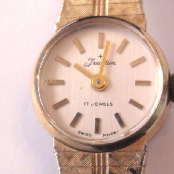 Watch 10k RG Women Tradition Brand 17 Jewels Swiss Women Watches